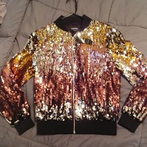 BeBe sequin bomber jacket